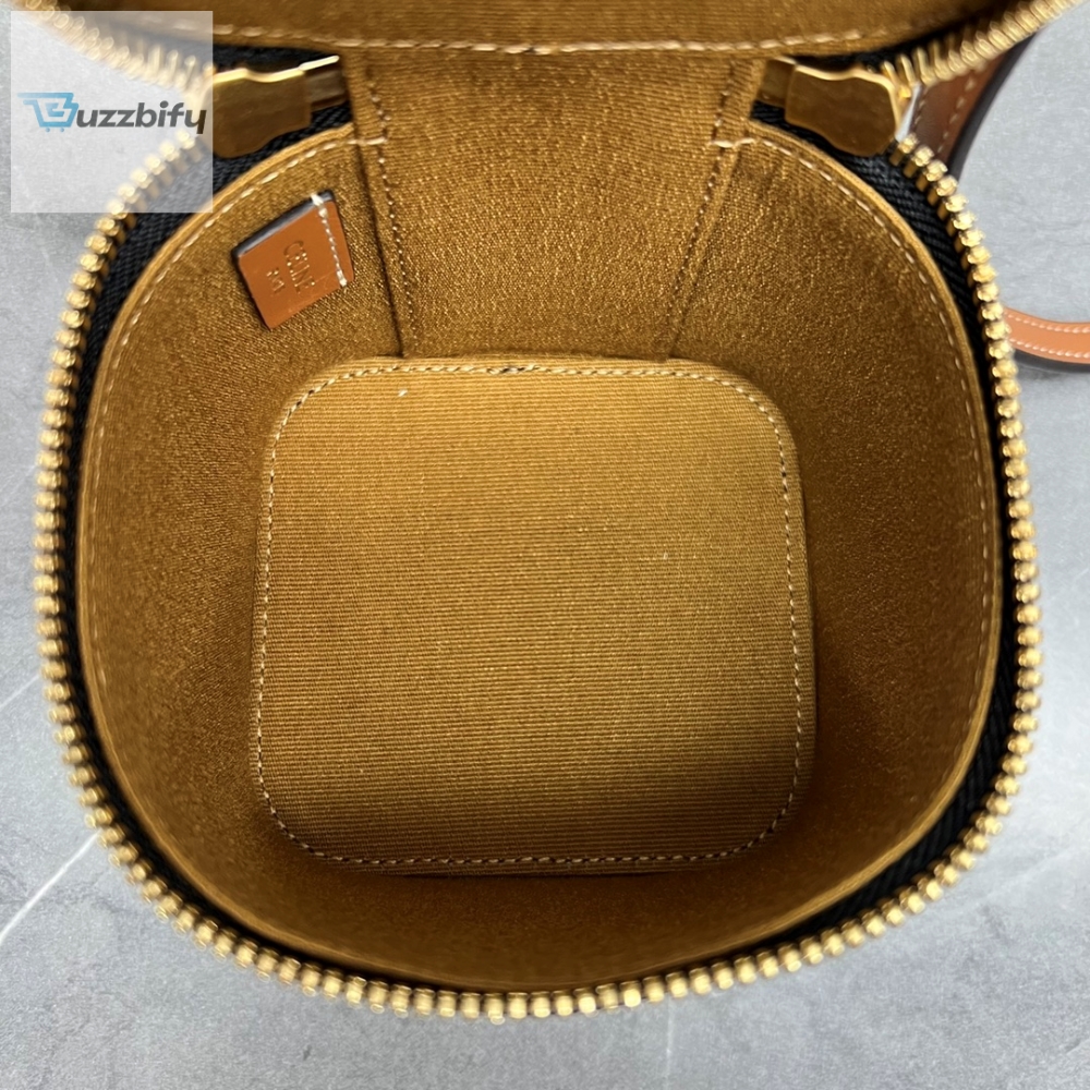Celine Mini Vanity Case In Triomphe Canvas Tan For Women 4In9cm 10J762cz1.04Lu