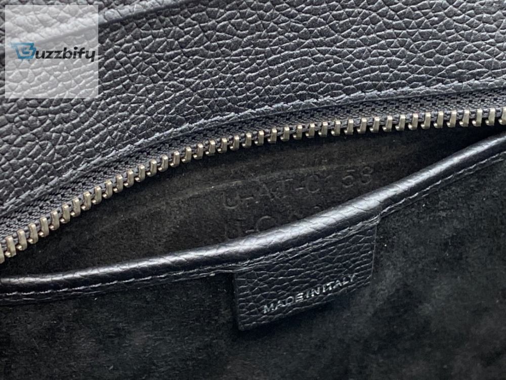 Celine Nano Luggage Bag In Drummed Black For Women 8In20cm 189243Dru.38No