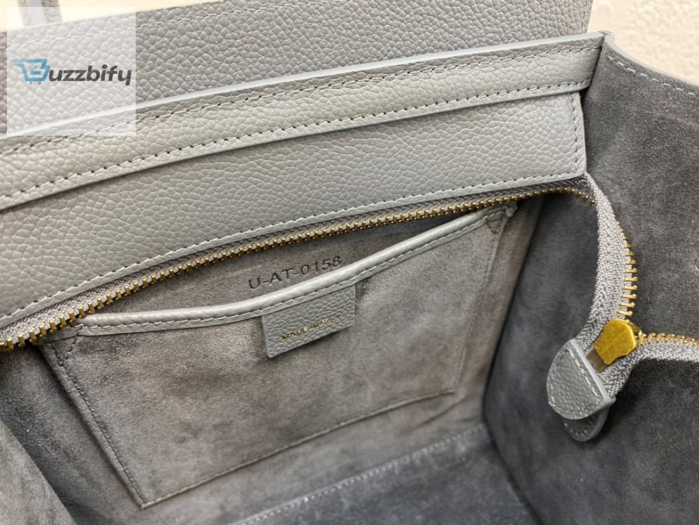 Celine Nano Luggage Bag In Drummed Dark Brown For Women 8In20cm