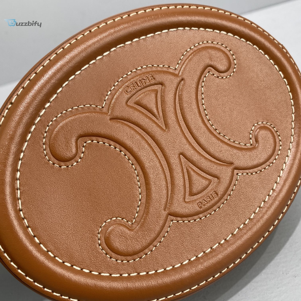 Celine Oval Bag Cuir Triomphe Brown For Women 8In20cm 198603Dxc.04Lu