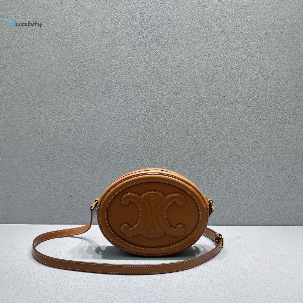 Celine Oval Bag Cuir Triomphe Brown For Women 8In20cm 198603Dxc.04Lu