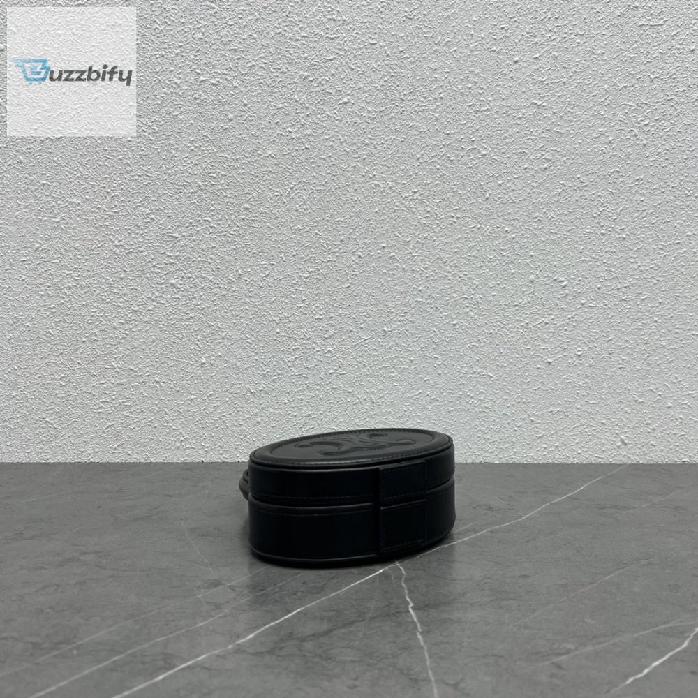 Celine Oval Minaudiere Cuir Triomphe Black For Women 6In11.5Cm