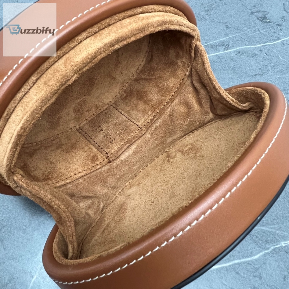 Celine Oval Minaudiere Cuir Triomphe Brown For Women 6In11.5Cm 198613Du6.04Lu