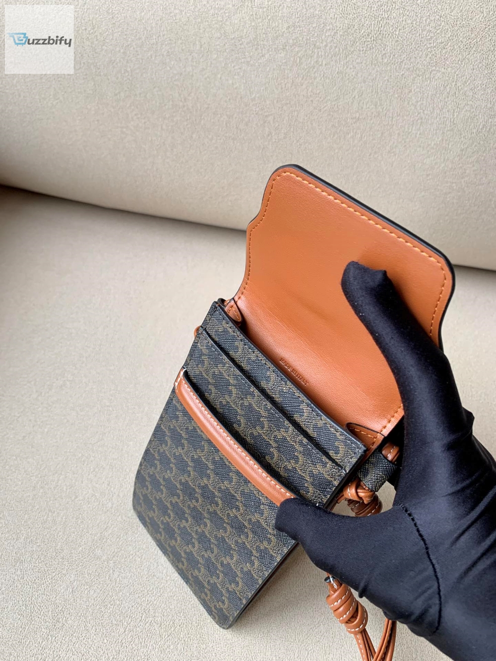 celine-phone-pouch-with-flap-in-triomphe-canvas-and-lambskin-tan-for-women-7in18cm-10g332cqd-8