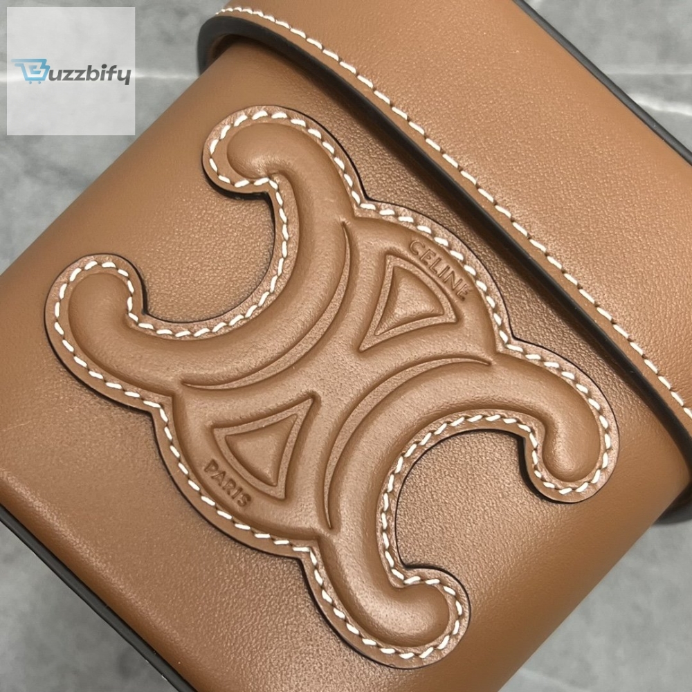 Celine Small Box Cuir Triomphe Brown For Women 4In11cm 199263Du3.04Lu