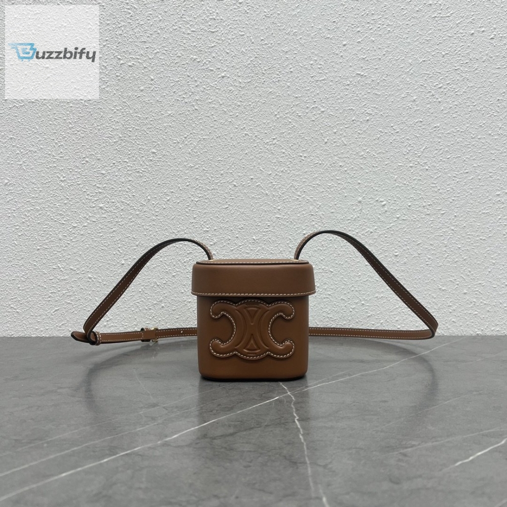 Celine Small Box Cuir Triomphe Brown For Women 4In11cm 199263Du3.04Lu