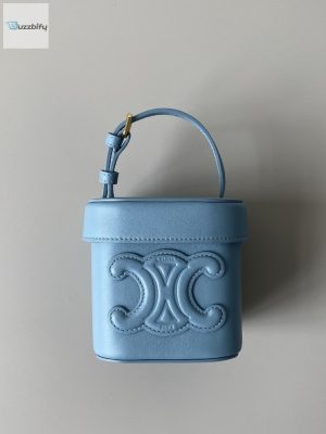 Celine Small Box Cuir Triomphe Denim For Women 4In11cm 199263Du3.07Dd