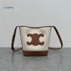 Celine Small Bucket Cuir Triomphe In Textile Natural  Tan For Women 9In22cm 198242Efl.02Nt