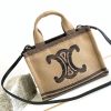 Celine Small Cabas Thais In Textile With Triomphe Beigeblack For Women 11In29cm 199162Egh.02Bl