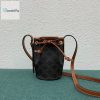 Celine Small Drawstring Bag In Trimphe Canvas Brown For Women 7.9In20cm 191142Bzj04lu