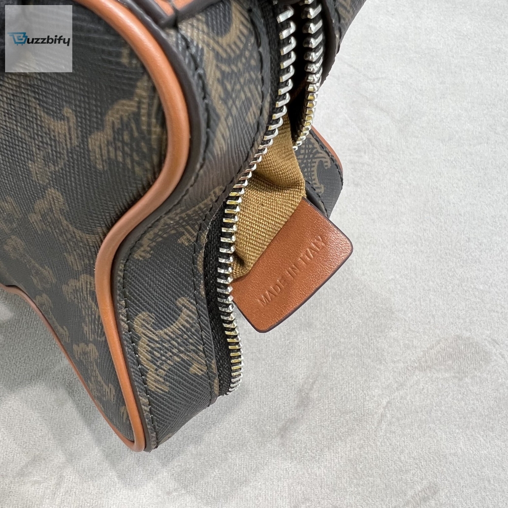 Celine Small Etoile In Triomphe Canvas Brown For Women 7In18cm 198762Bzj.04Li