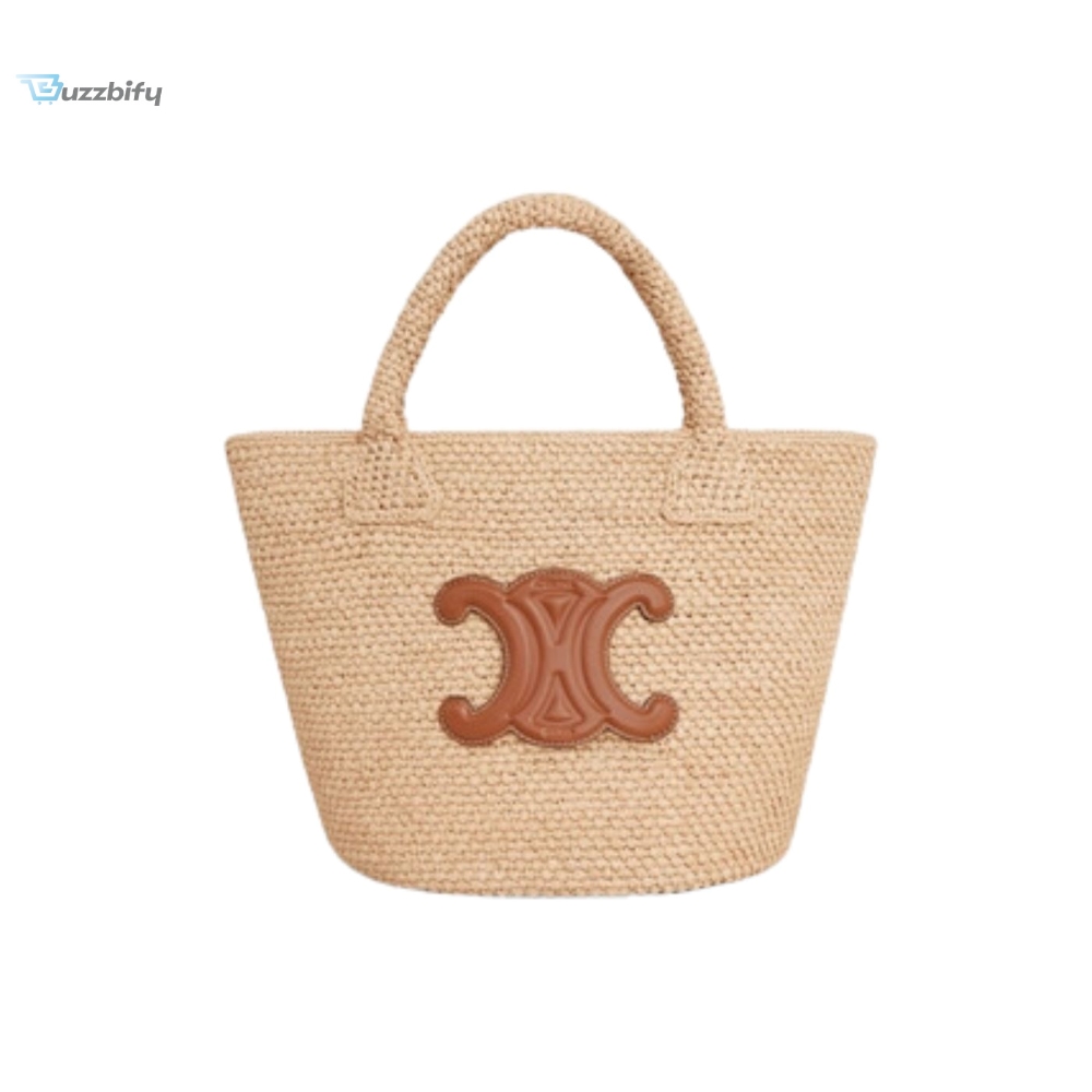 celine-supple-small-triomphe-classic-panier-beige-for-women-23cm-9in-114352ff7