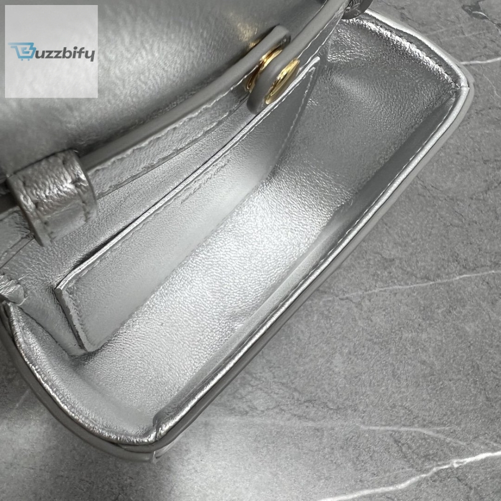 Celine Teen Triomphe Bag Silver For Women 7In19cm