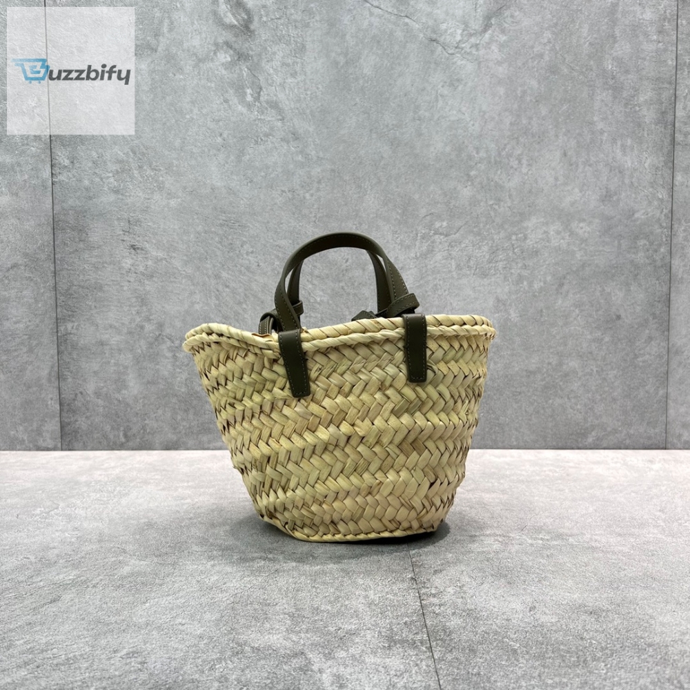 Celine Teen Triomphe Classic Pannier Tote Dark Green For Women 8In20cm