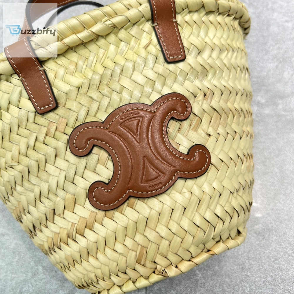 Celine Teen Triomphe Classic Pannier Tote Tan For Women 8In20cm