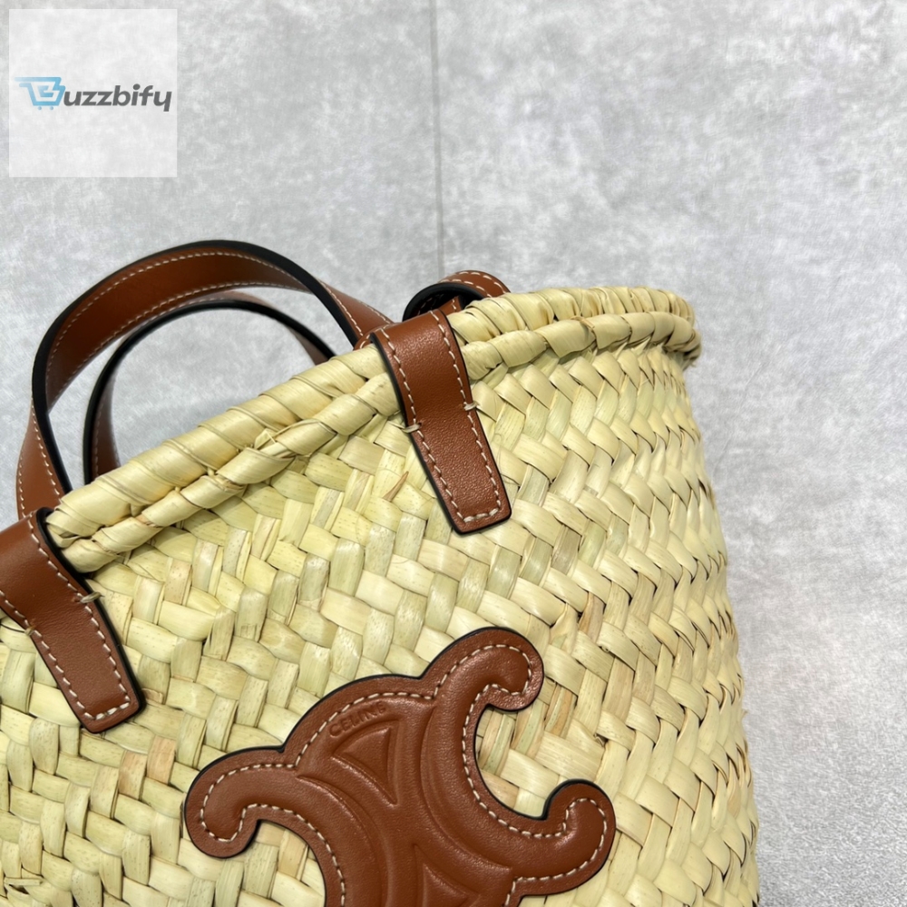 Celine Teen Triomphe Classic Pannier Tote Tan For Women 8In20cm