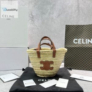 Celine Teen Triomphe Classic Pannier Tote Tan For Women 8In20cm