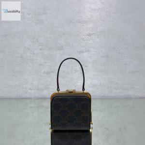 Celine Triomphe Minaudiere In Triomphe Canvas Brown For Women 4In10cm