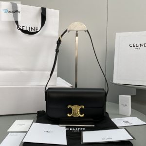 Celine Triomphe Shoulder Bag Black For Women 8In20cm 194143Bf4.38No