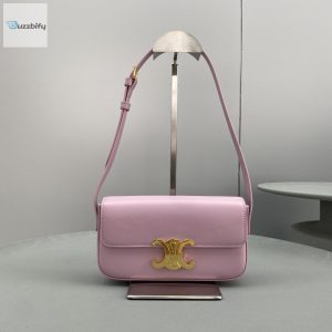 Celine Triomphe Shoulder Bag Pink For Women 8In20cm