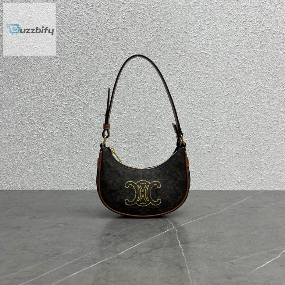celine-triope-heart-embroidered-mini-abba-triope-canvas-brown-for-women-64in16cm-10i602eb1