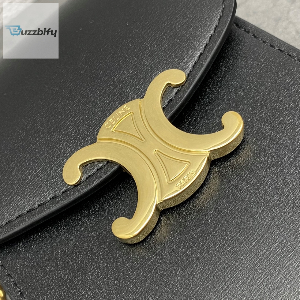 Celine Vertical Phone Pouch Black For Women 6In19cm 10J133dpv.38No