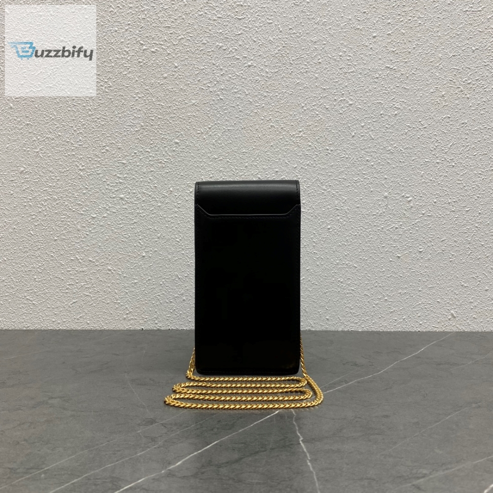 Celine Vertical Phone Pouch Black For Women 6In19cm 10J133dpv.38No