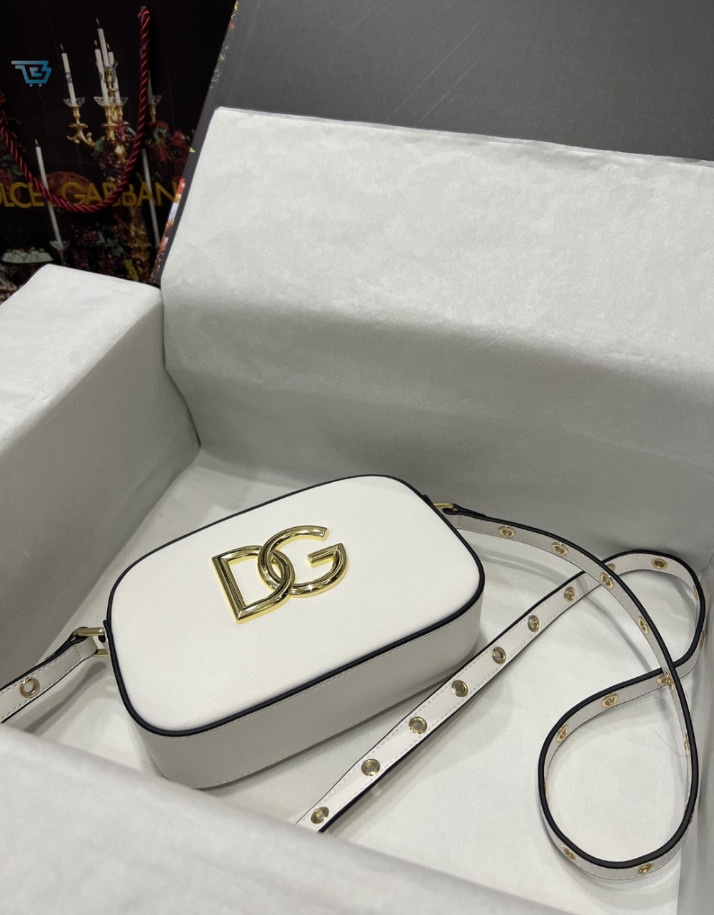 Dolce Gabbana Crossbody 3.5 Bag White For Women 7.5In19cm Dg Bb7095aw57680002