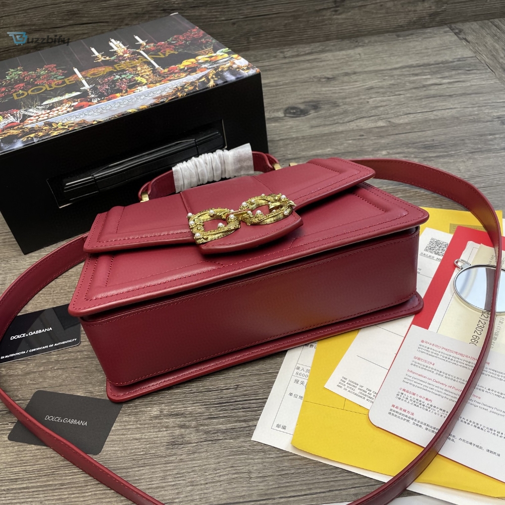 Dolce Gabbana Dg Girls Bag In Quilted Nappa Burgundy For Women 10.6In27cm Dg