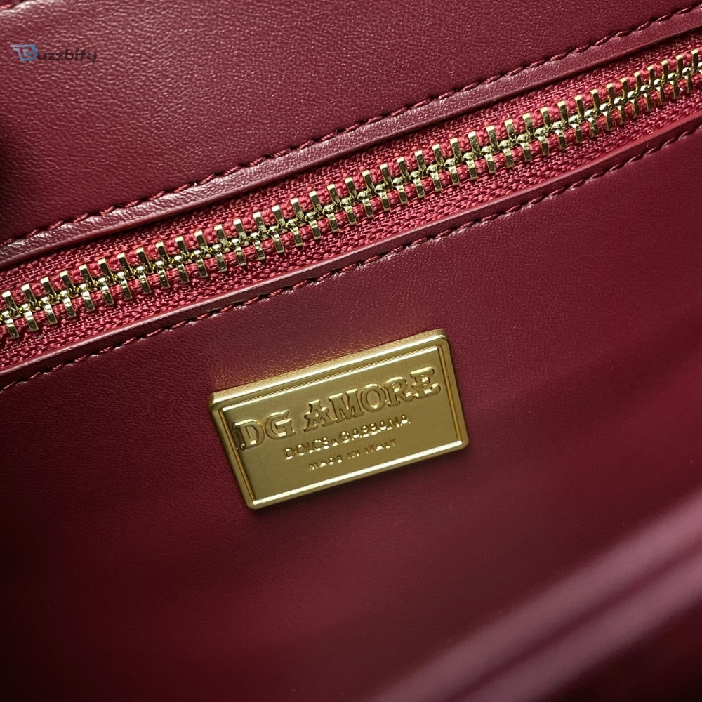 Dolce Gabbana Dg Girls Bag In Quilted Nappa Burgundy For Women 10.6In27cm Dg