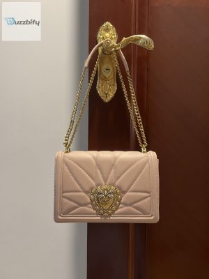 Dolce  Gabbana Large Devotion Bag In Quilted Nappa Pale Pink For Women 10In26cm Dg Bb6651av96780412