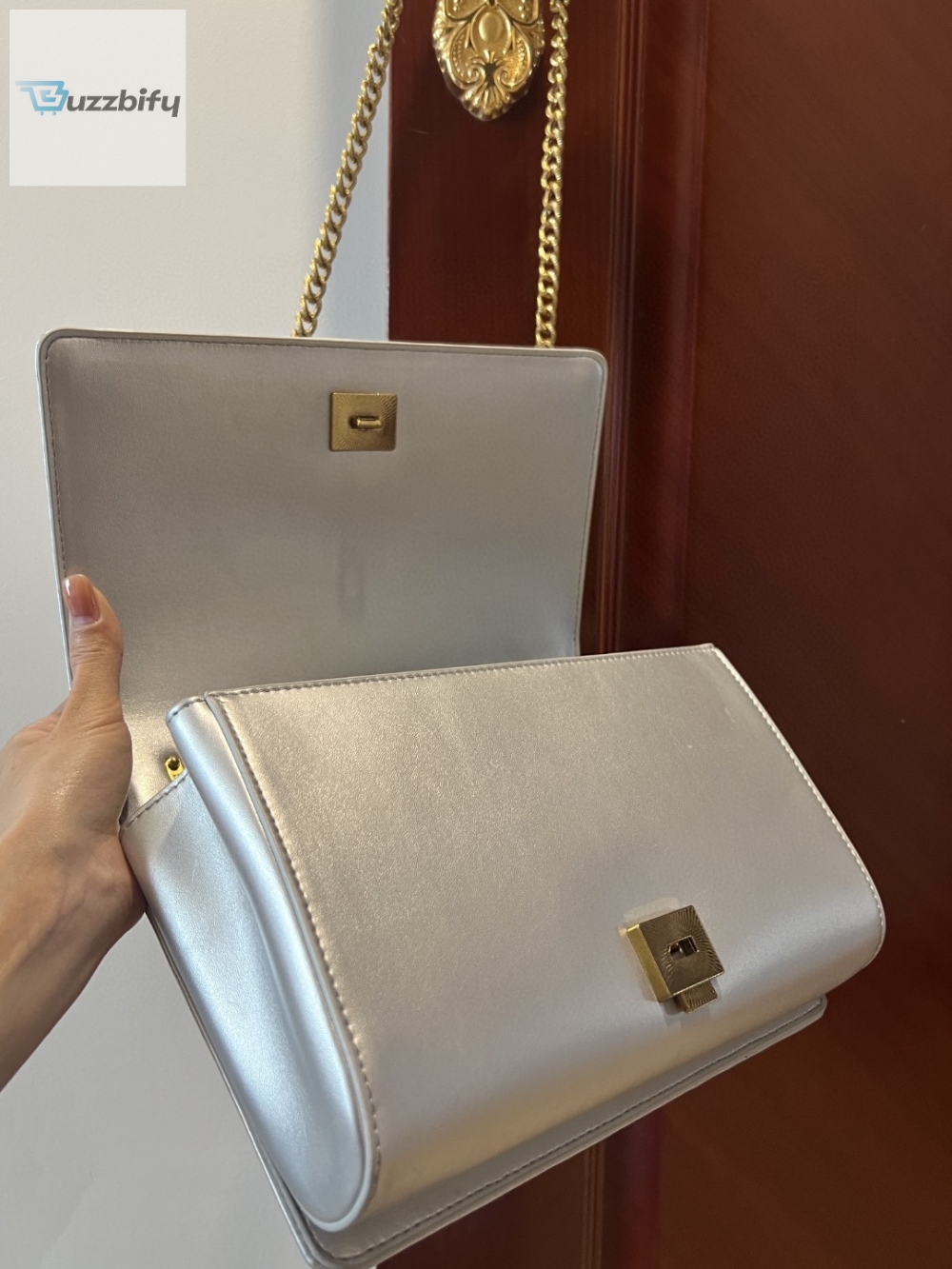 Dolce Gabbana Large Devotion Bag In Quilted Nappa Silver For Women 10In26cm Dg