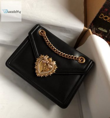 Dolce  Gabbana Medium Devotion Bag Black For Women 8.1In20.5Cm Dg