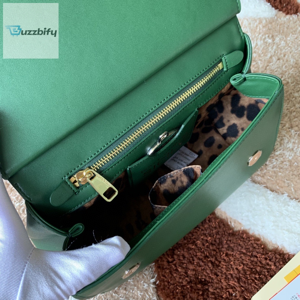 Dolce Gabbana Medium Dg Handbag In Dauphine Green For Women 10.2In26cm Dg