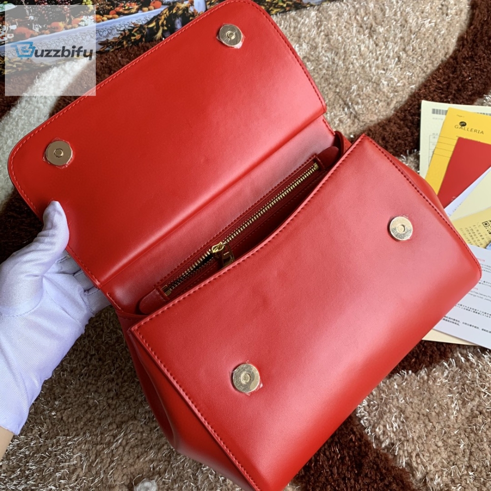Dolce Gabbana Medium Dg Handbag In Dauphine Red For Women 10.2In26cm Dg