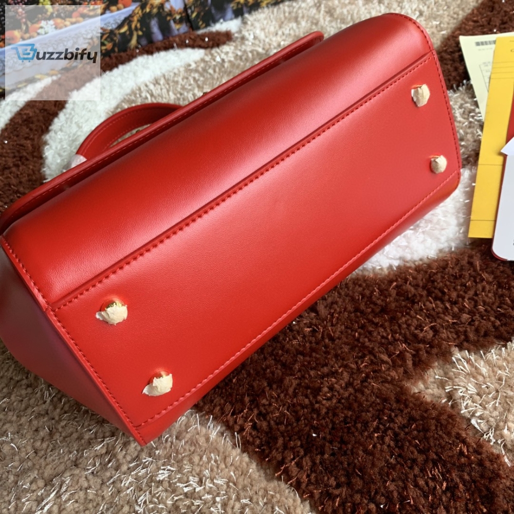Dolce Gabbana Medium Dg Handbag In Dauphine Red For Women 10.2In26cm Dg
