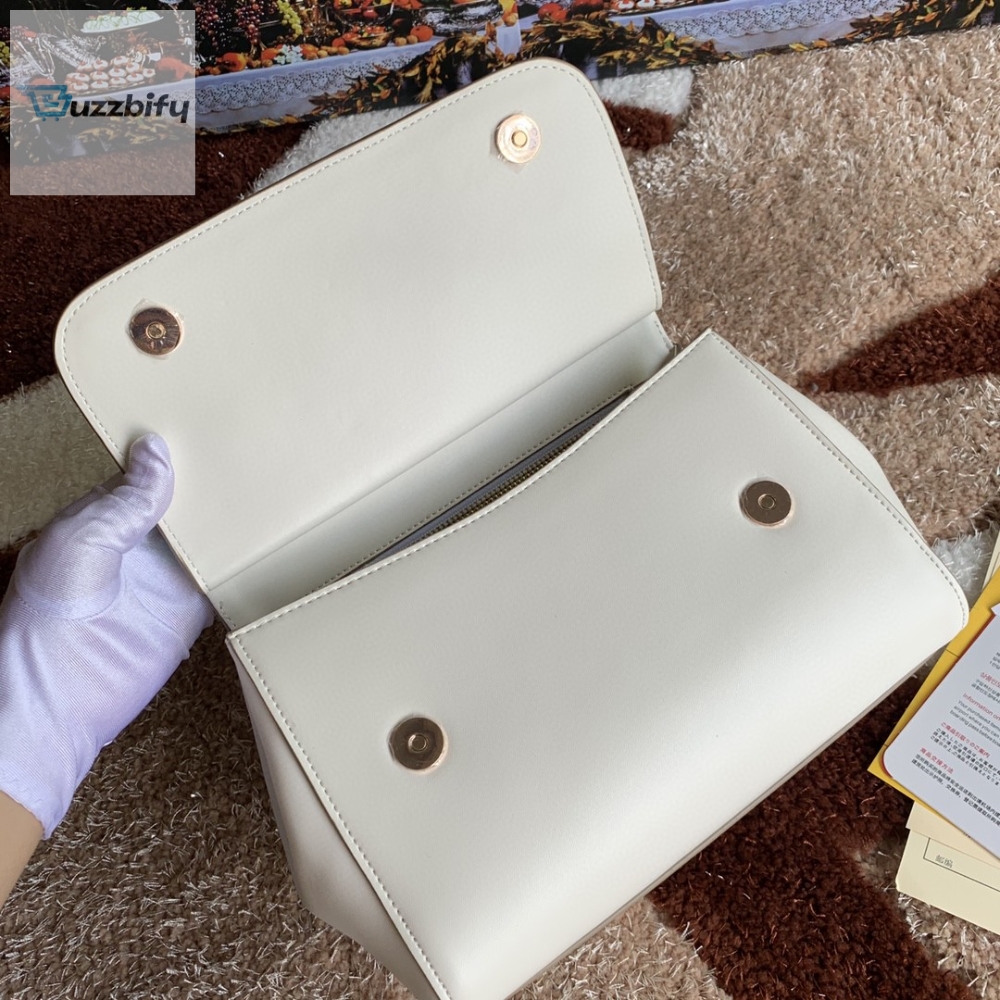 Dolce Gabbana Medium Dg Handbag In Dauphine White For Women 10.2In26cm Dg