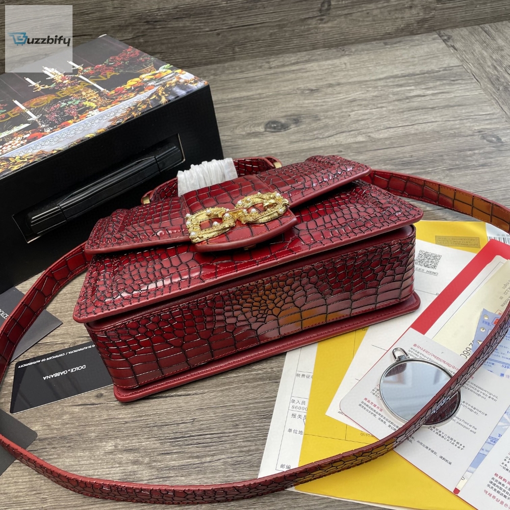 Dolce Gabbana Print Dg Girls Bag Burgundy For Women 10.6In27cm Dg