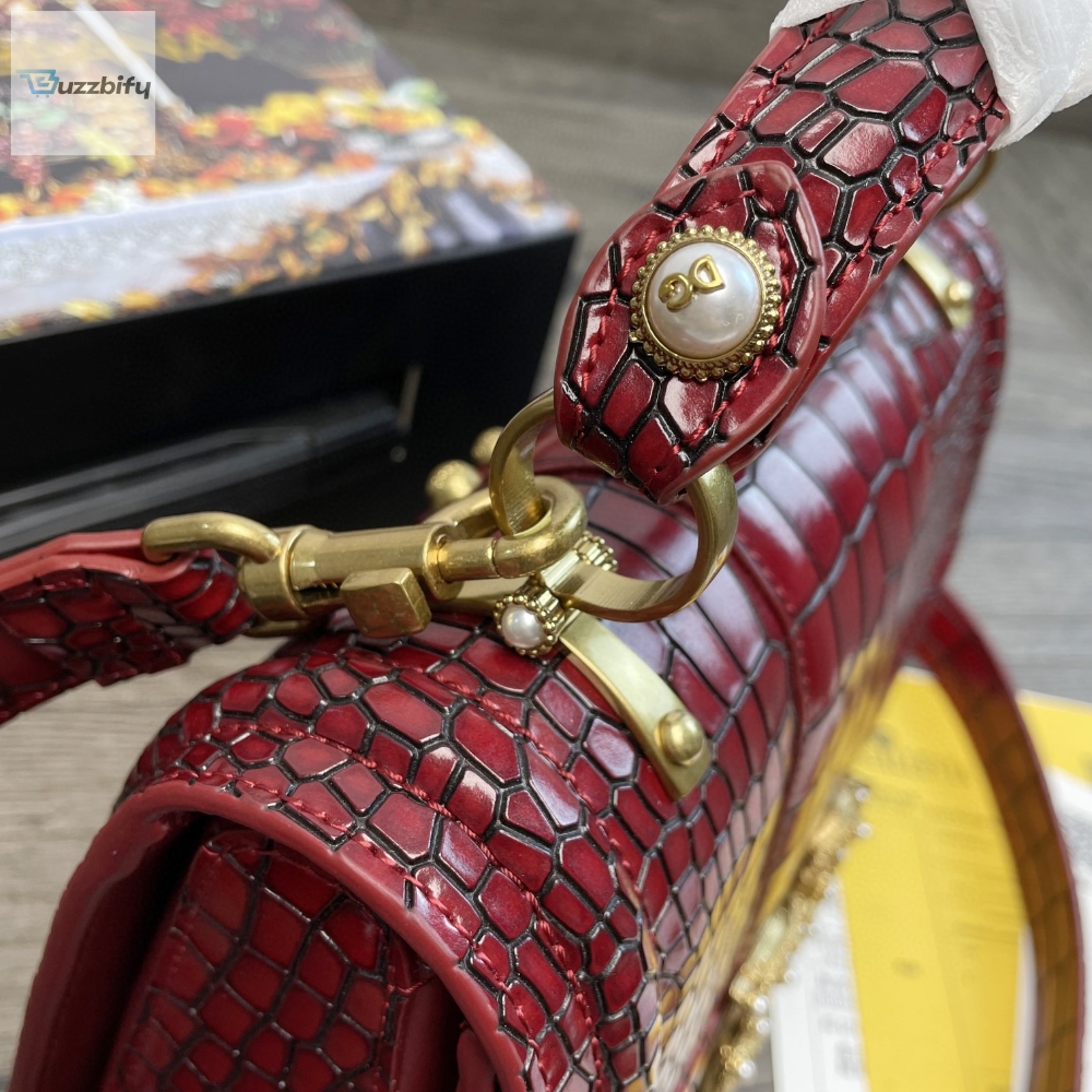 Dolce Gabbana Print Dg Girls Bag Burgundy For Women 10.6In27cm Dg