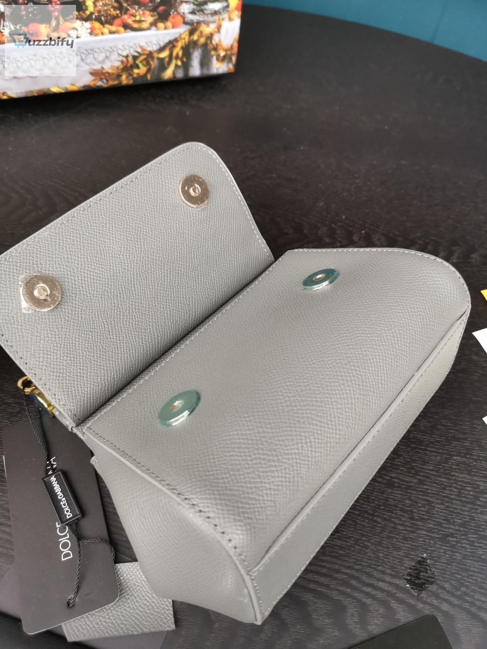 Dolce Gabbana Small Sicily Bag In Dauphine Gray For Women 7.5In19cm Dg