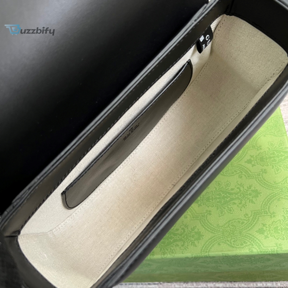 Gucci Aria Shoulder Bag Black For Women Womens Bags 10.2In25cm Gg