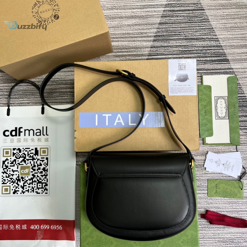 Gucci Aria Shoulder Bag Black For Women Womens Bags 10.2In25cm Gg