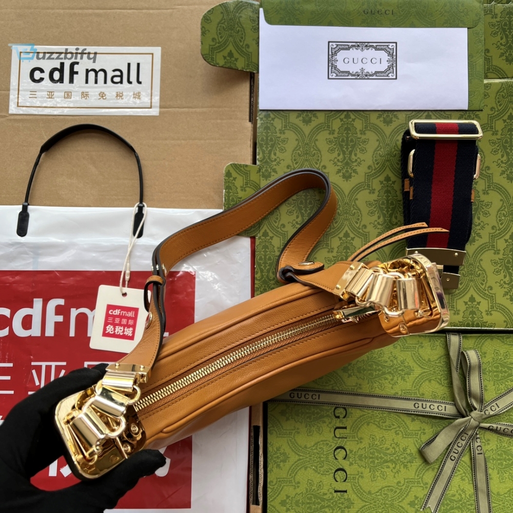 Gucci Atache Small Shoulder Bag Brown For Women Womens Bags 9In23cm Gg