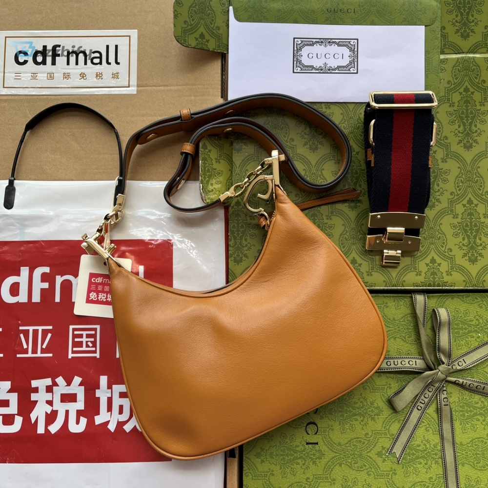 Gucci Atache Small Shoulder Bag Brown For Women Womens Bags 9In23cm Gg