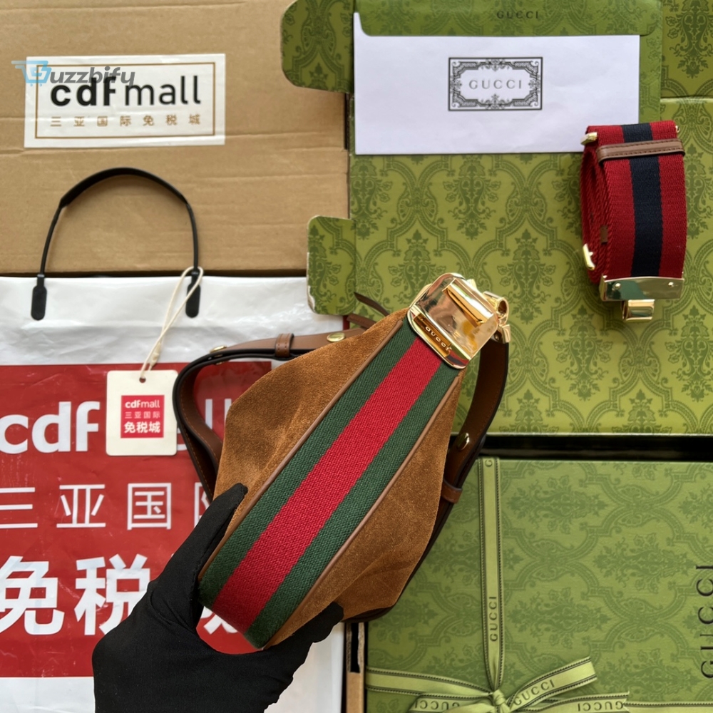 Gucci Atache Small Shoulder Bag Dark Brown For Women Womens Bags 9In23cm Gg