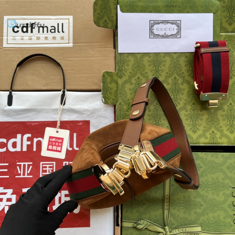 Gucci Atache Small Shoulder Bag Dark Brown For Women Womens Bags 9In23cm Gg