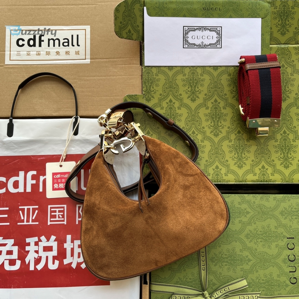 Gucci Atache Small Shoulder Bag Dark Brown For Women Womens Bags 9In23cm Gg