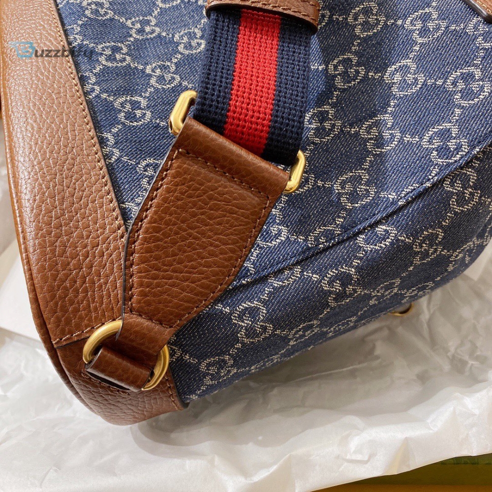 Gucci Backpack With Interlocking G Blue For Women Womens Bags 11.8In30cm Gg
