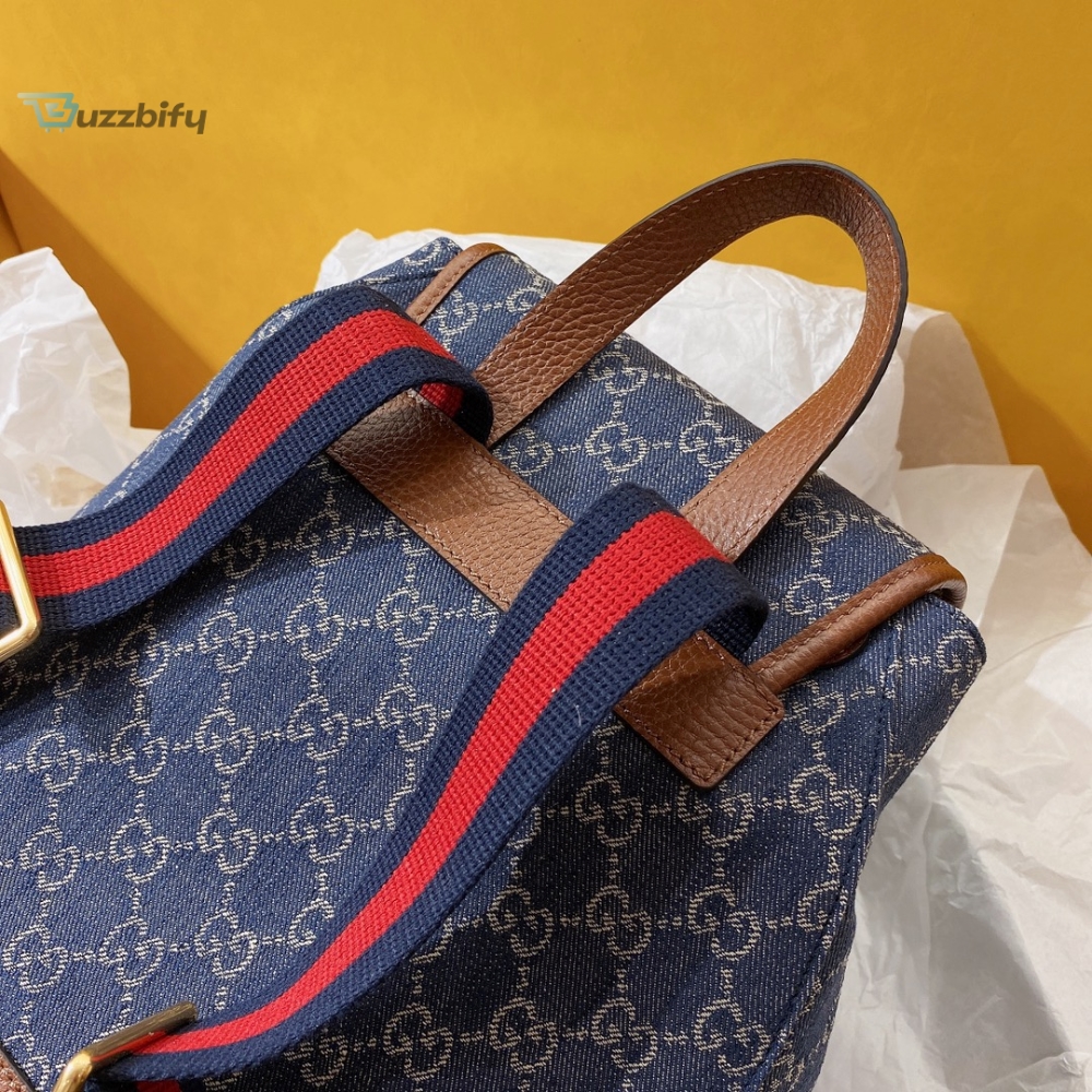 Gucci Backpack With Interlocking G Blue For Women Womens Bags 11.8In30cm Gg