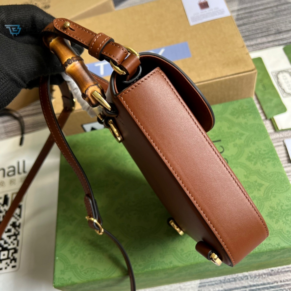 Gucci Bamboo Mini Handbag Red For Women Womens Bags 6.2In16cm Gg